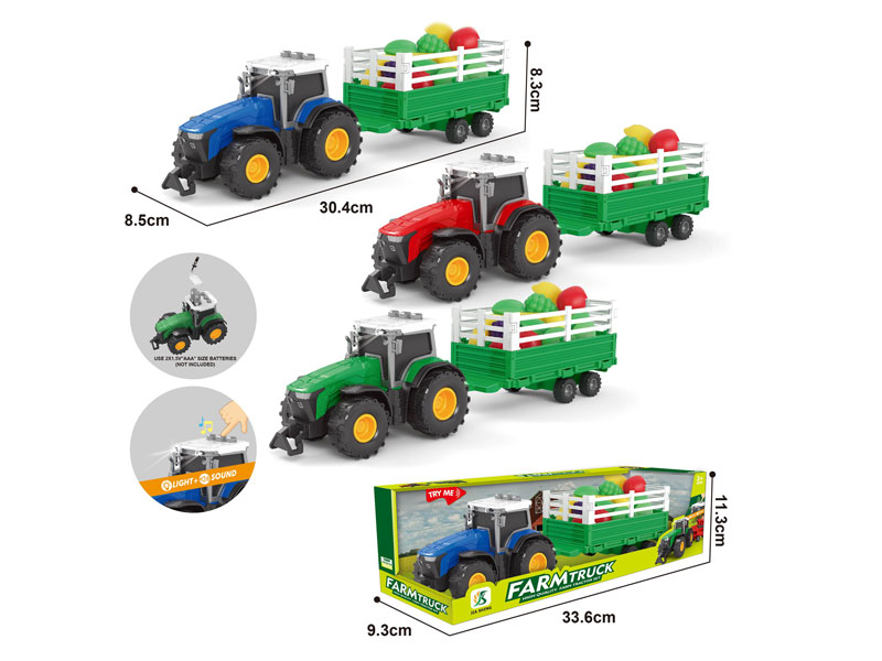 Friction Farmer Truck W/L_M(3C) toys