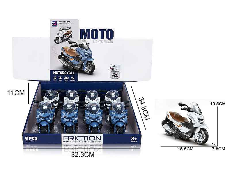 Friction Motorcycle W/L_S(8in1) toys