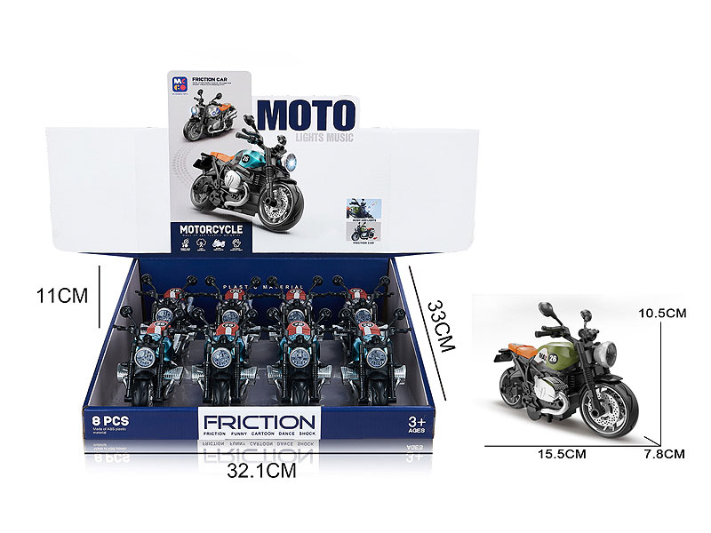 Friction Motorcycle W/L_S(8in1) toys