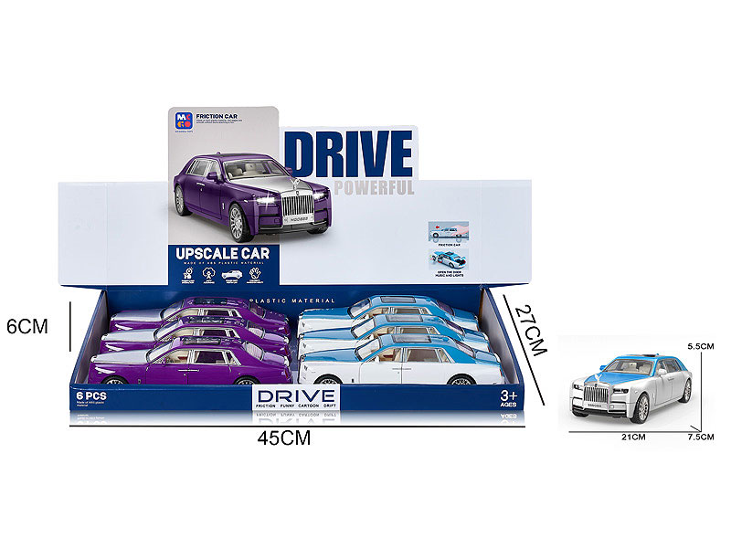 Friction Car W/L_S(6in1) toys