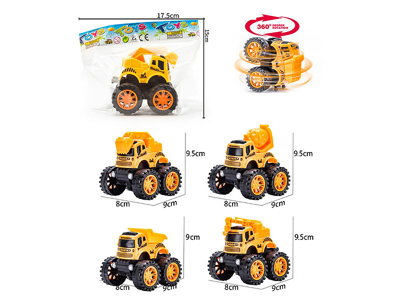 Friction Stunt Construction Truck(4S) toys