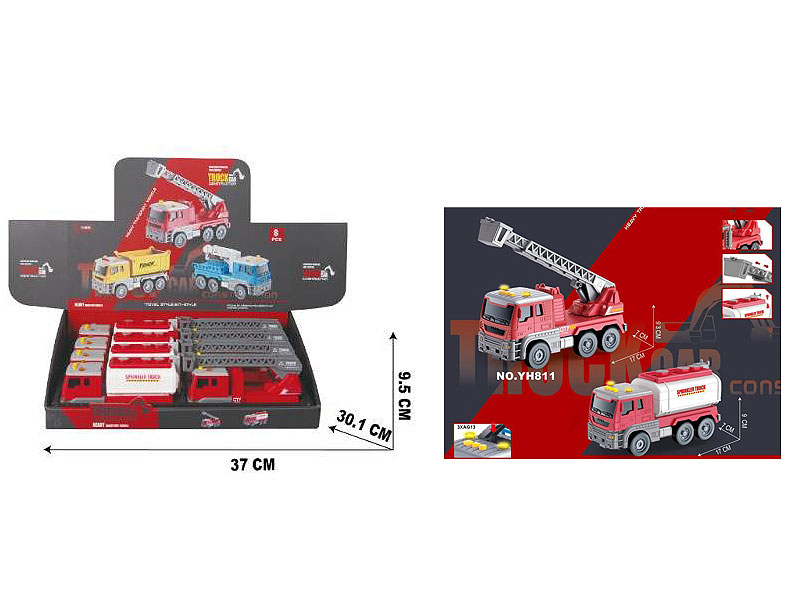 Friction Construction Truck W/L_M(8in1) toys