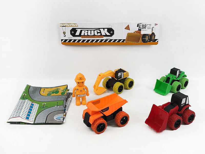 Friction Construction Truck Set(4in1) toys