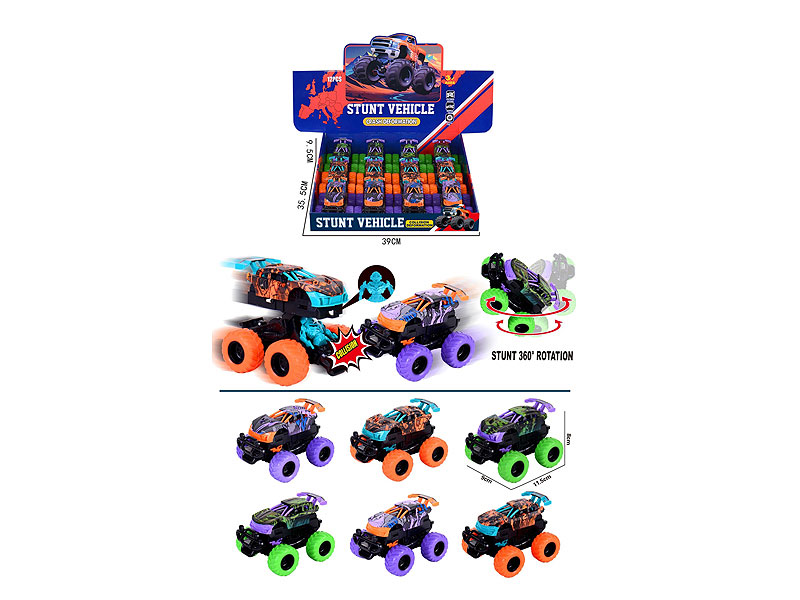 Friction Stunt Car(12in1) toys