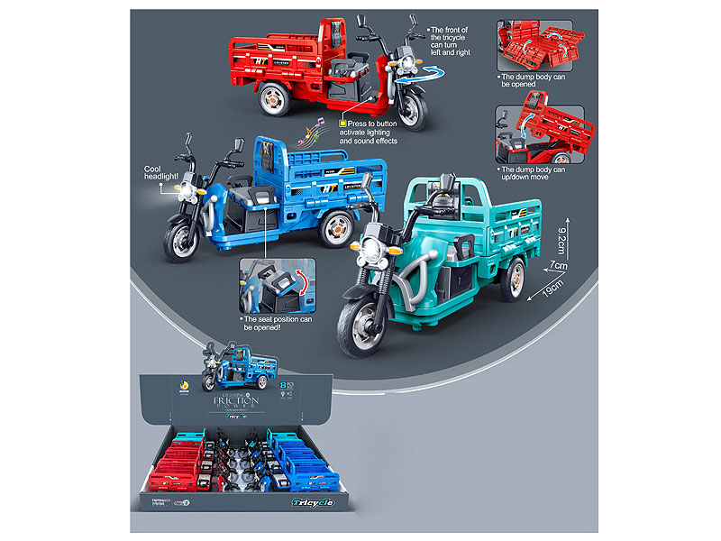 Friction Motorcycle W/L_S(8in1) toys