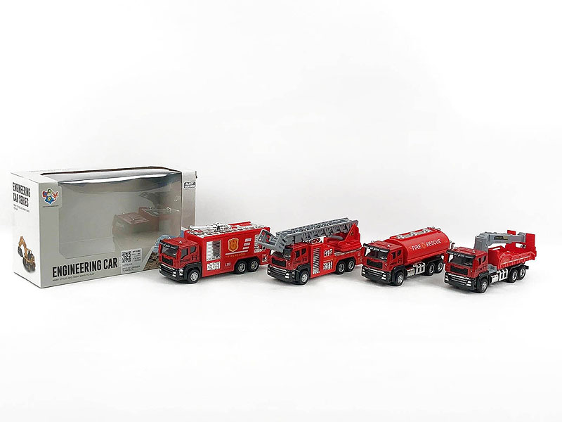 Die Cast Fire Engine Friction(4S) toys