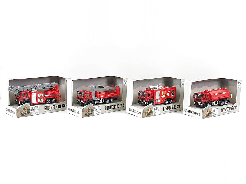 Die Cast Fire Engine Friction(4S) toys