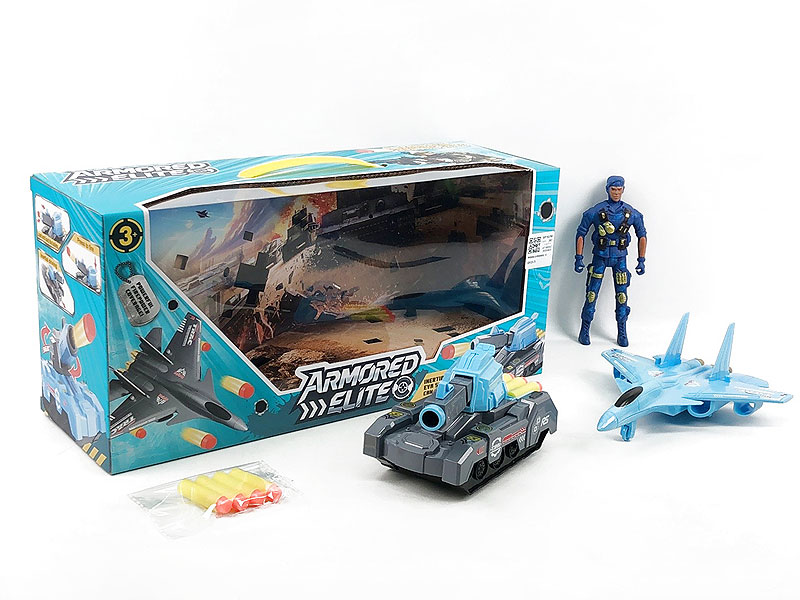 Friction Shooting Fighter & Friction Shooting Tank(2C) toys