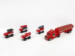 Friction Truck & Pull Back Fire Engine(2in1) toys