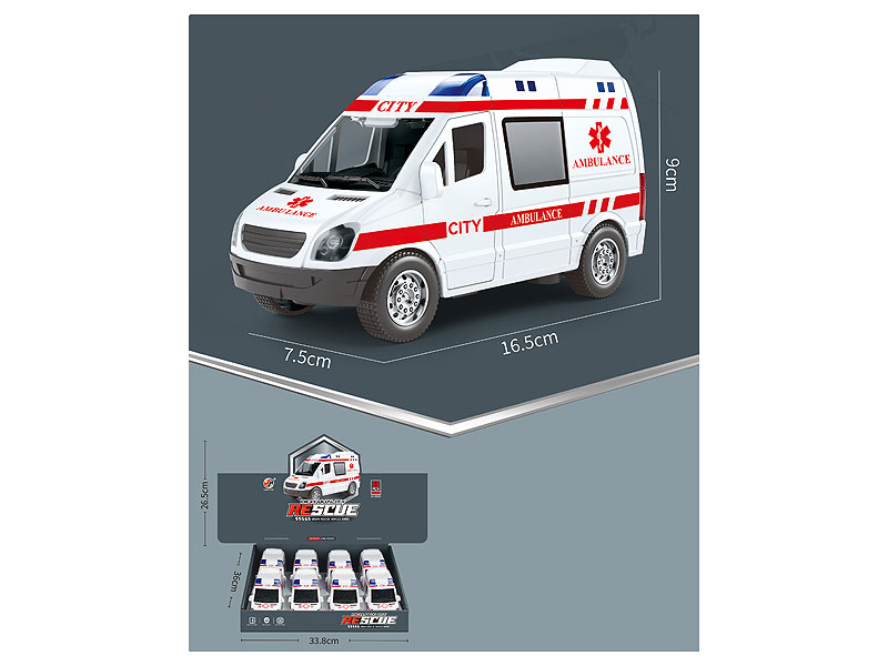 Friction Ambulance(8in1) toys