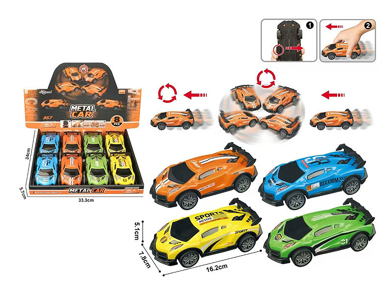 Die Cast Car Friction(8in1) toys