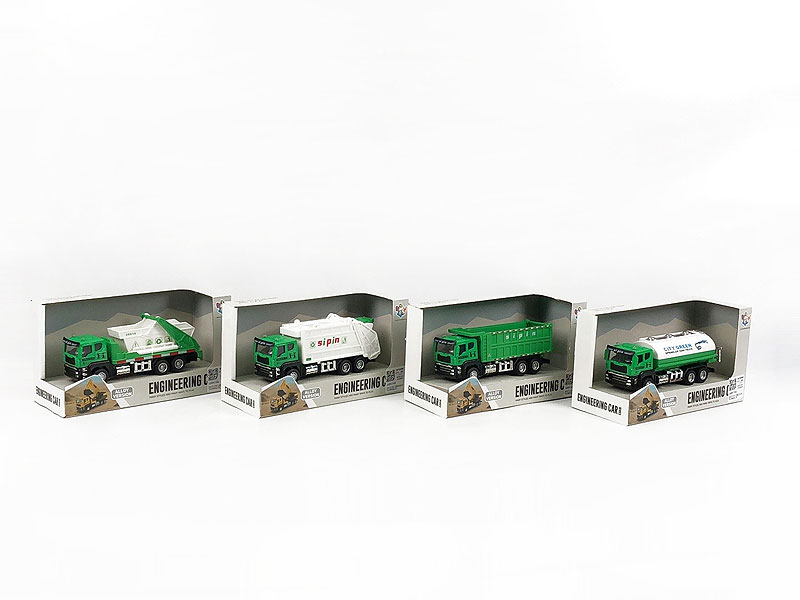 Die Cast Sanitation Truck Friction(4S) toys