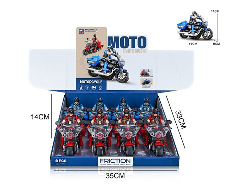 Friction Motorcycle W/L_M(8in1) toys