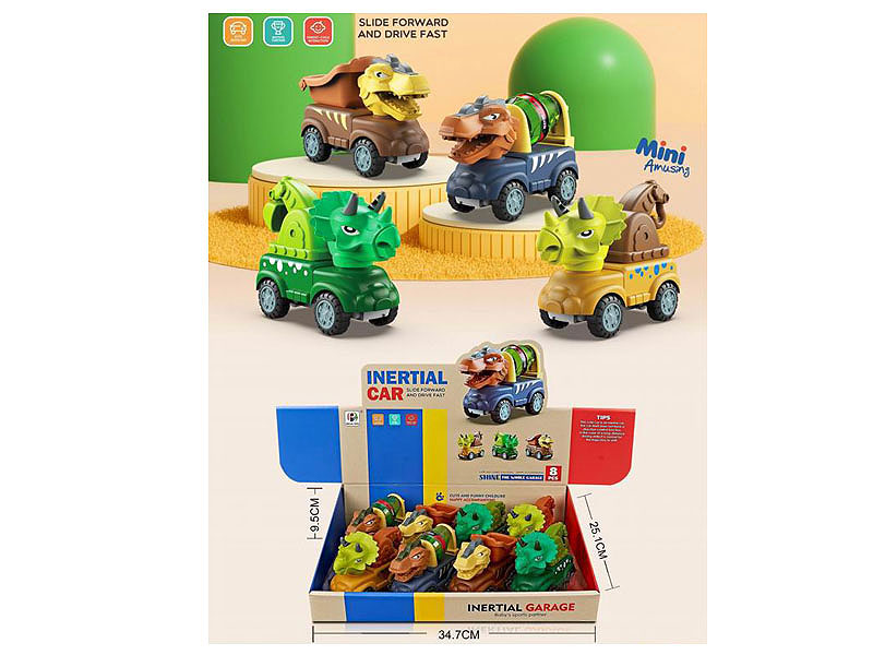Friction Dinosaur Car(8in1) toys