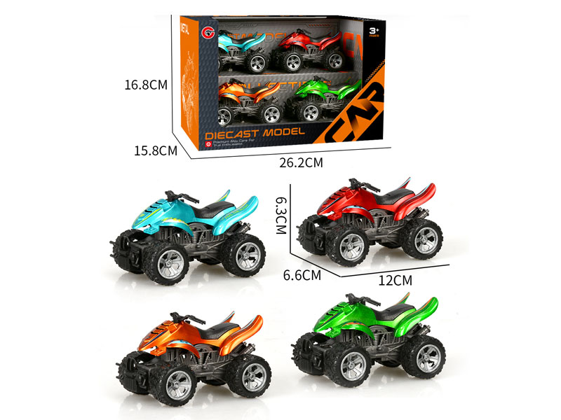 1:12 Die Cast Motorcycle Friction(4in1) toys
