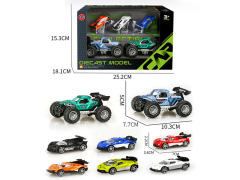 1:32 Die Cast Cross-country Car Friction & Free Wheel Car(5in1) toys