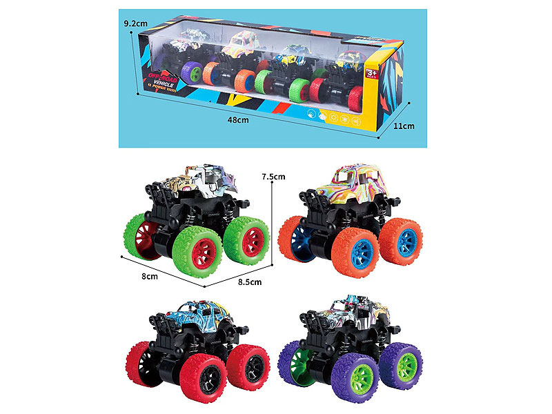 Friction Cross-country Car(4in1) toys