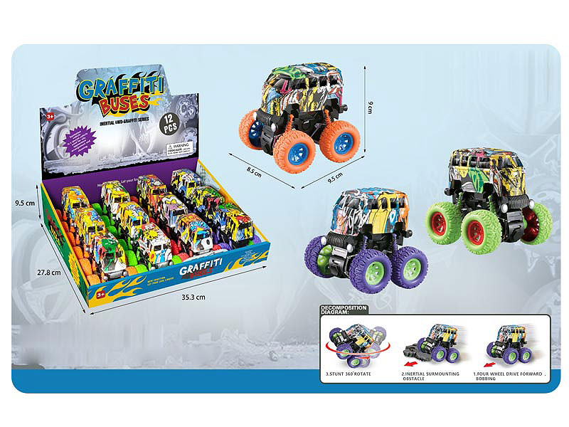 Friction Stunt Bus(12in1) toys