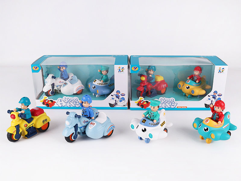 Friction Motorcycle & Friction Airplane toys