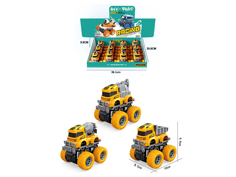 Friction Stunt Construction Truck(12in1) toys