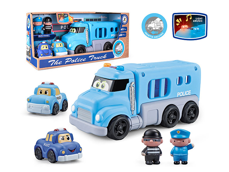 Friction Police Car Set W/L&M toys