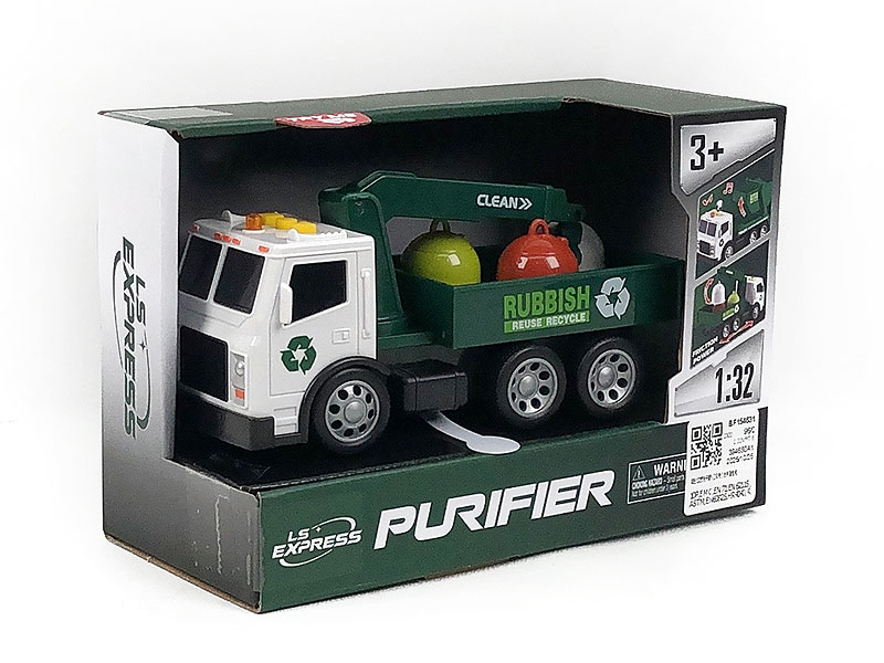 1:32 Friction Sanitation Truck W/L_S toys