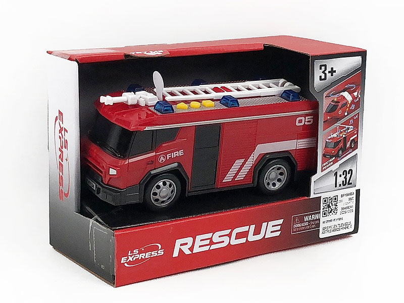 1:32 Friction Fire Engine W/L_S toys