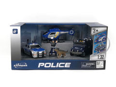 1:32 Friction Police Car Set W/L_S toys