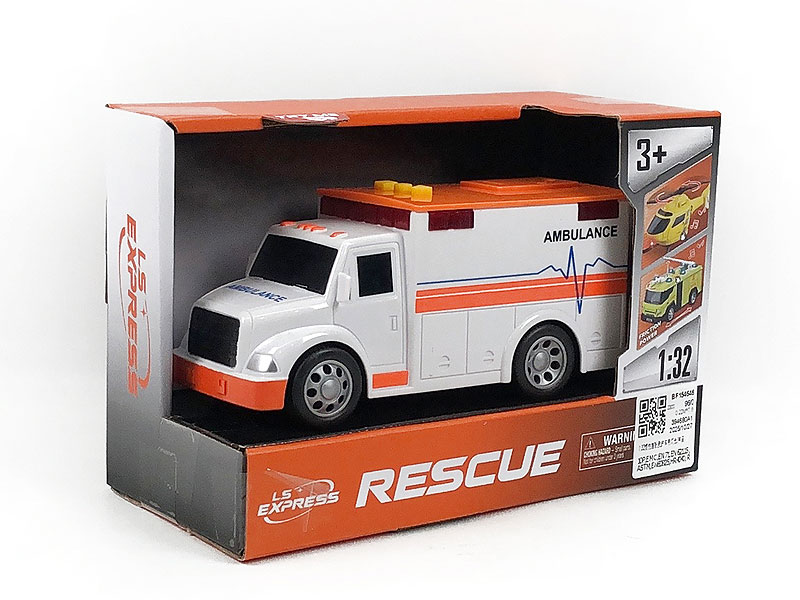 1:32 Friction Ambulance W/L_S toys