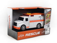 1:32 Friction Ambulance W/L_S toys