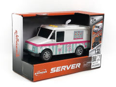 1:32 Friction Icecream Car Set W/L_S toys