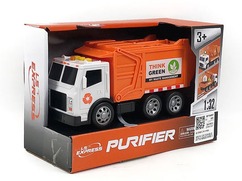 1:32 Friction Sanitation Truck W/L_S toys