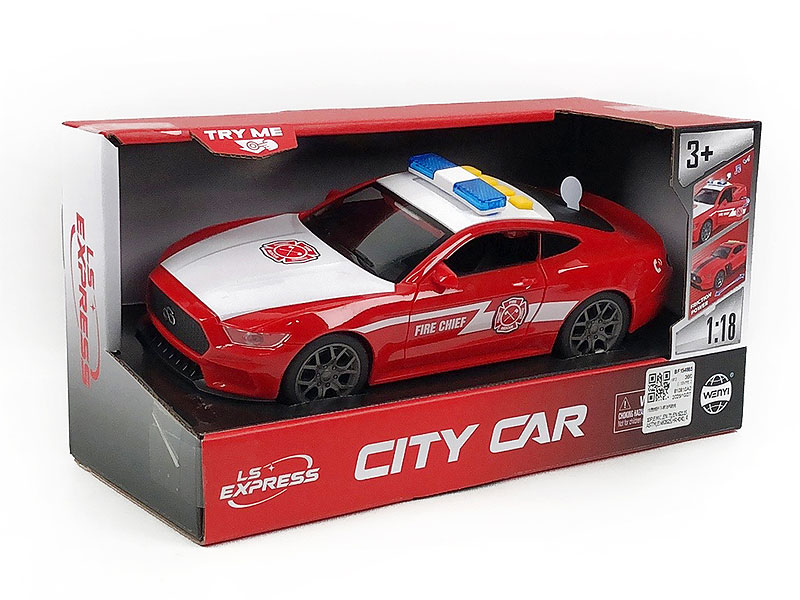 1:18 Friction Fire Engine W/L_S toys