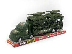 惯性军事双层拖车载4只坦克