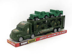 惯性军事双层拖车载2只装甲车+2只滑行吉普车