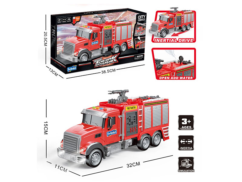 1:14 Friction Fire Engine W/L_M toys