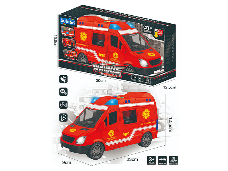 1:16 Friction Fire Engine W/L_M toys