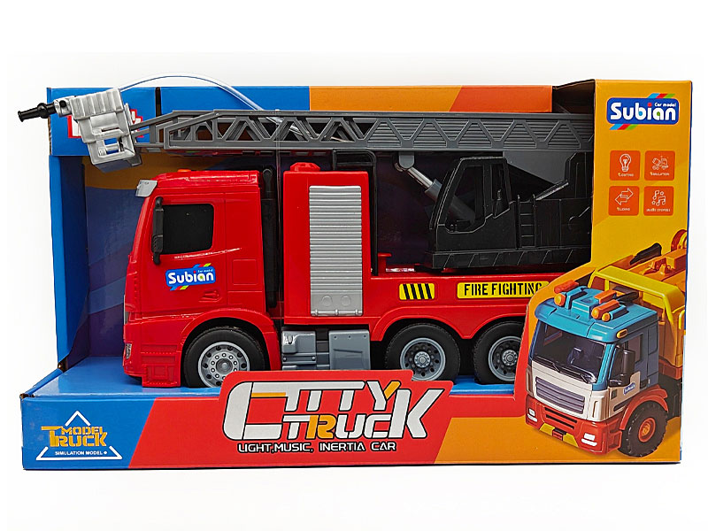 1:14 Friction Fire Engine W/L_M toys