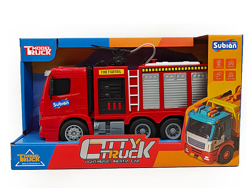 1:14 Friction Fire Engine W/L_M toys