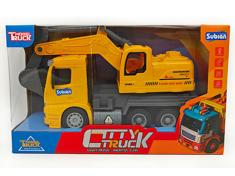 1:14 Friction Construction Truck & W/L_M toys