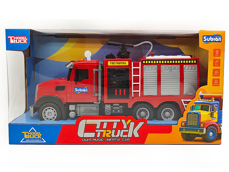 1:14 Friction Fire Engine W/L_M toys
