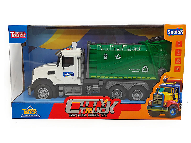 1:14 Friction Sanitation Truck W/L_M toys