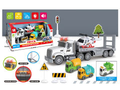 惯性环卫平板拖车带灯光声音