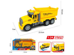 1:24美式惯性工程斗车带灯光/音乐