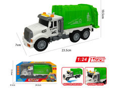 1:24美式惯性垃圾车带灯光/音乐