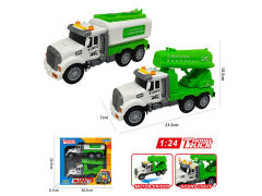 1:24美式惯性环卫车带灯光/音乐(2只庄)
