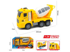 1:24欧式惯性工程搅拌车带灯光/音乐