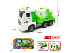 1:24欧式惯性环卫车带灯光/音乐