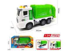 1:24欧式惯性垃圾车带灯光/音乐