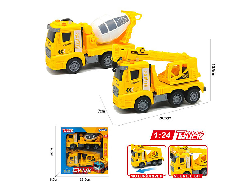 1:24 Friction Construction Truck W/L_M(2in1) toys